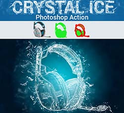 极品PS动作－冰化晶体：Crystal Ice Photoshop Action